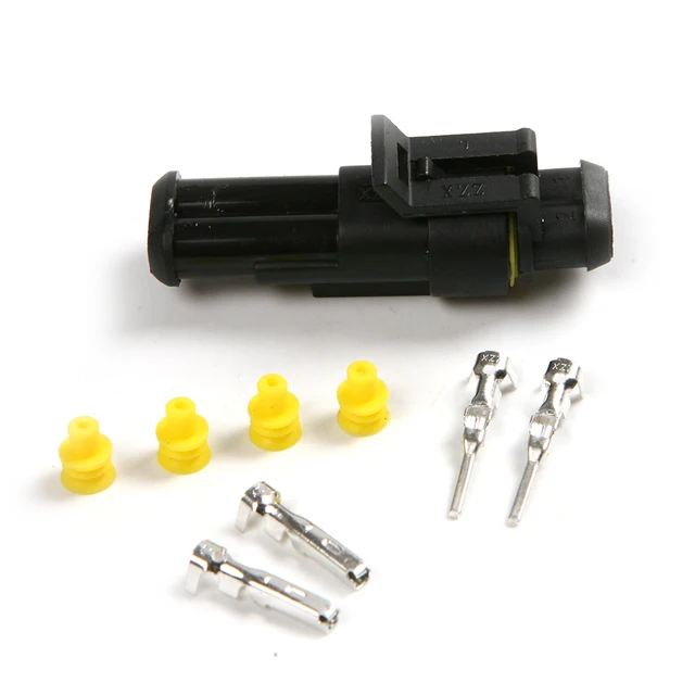 Hot Sale 1pcs 2P Waterproof Car Electrical Wire Connector Plug Kit 2 Holes HID Sockets for Car