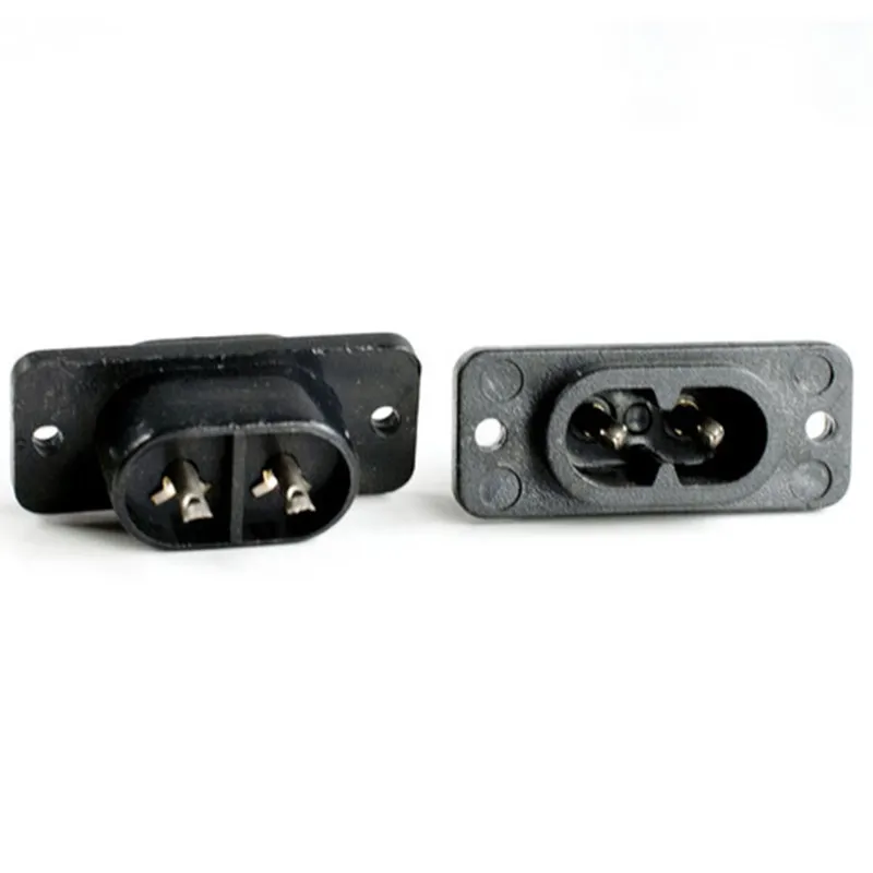 10pcs, 2 PIN FIGURE 8 TYPE IEC C8 REWIREABLE FEMALE INLET SOCKET, SURFACE MOUNT,2.5A AC , 2603