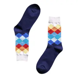 Для мужчин женщин британский стиль повседневное Harajuku дизайнер Фирменная Новинка Цвет экипажа хлопок Happy носки для девочек мода Новин