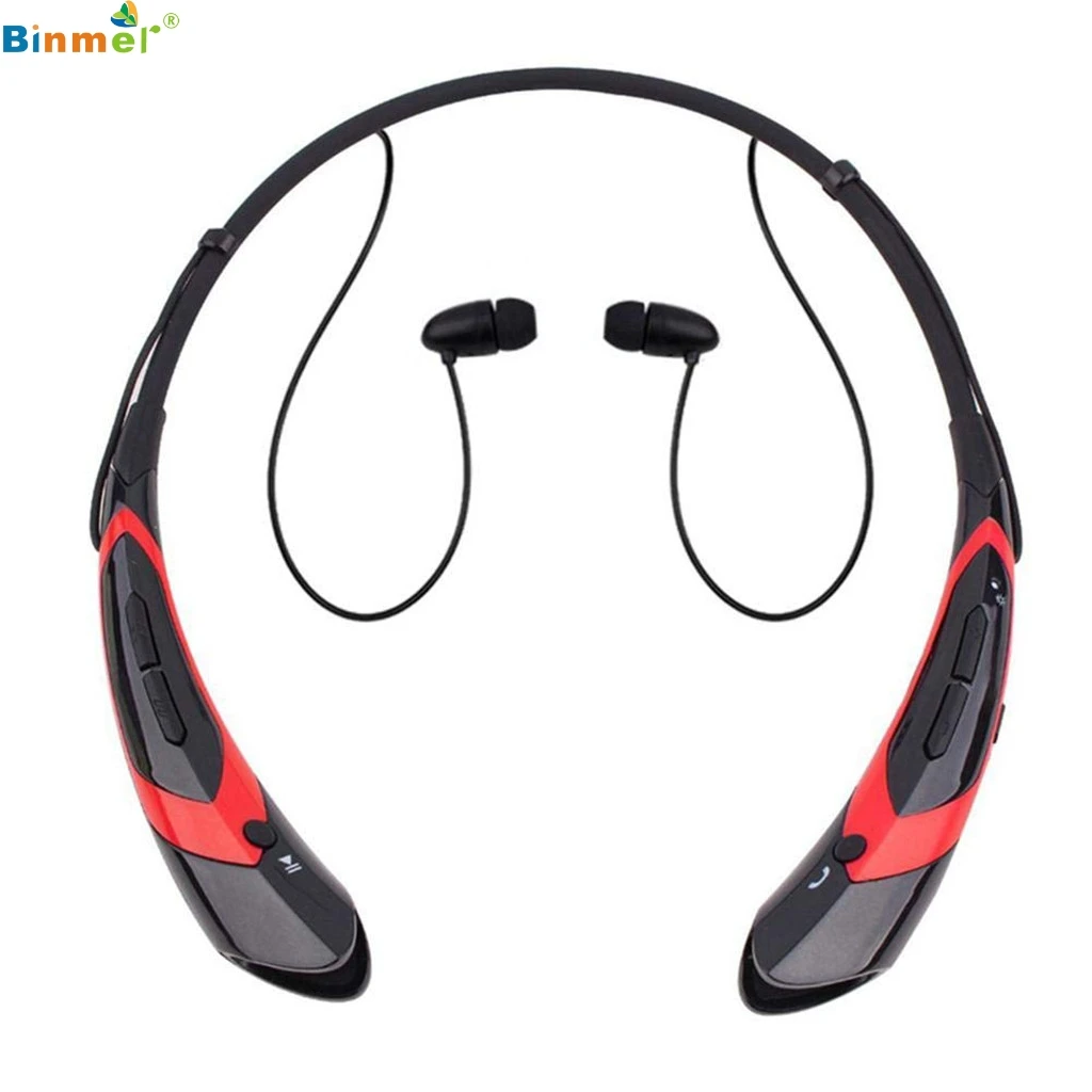 Binmer висит шеи Bluetooth спортивные наушники Металлические ушные вкладыши супер