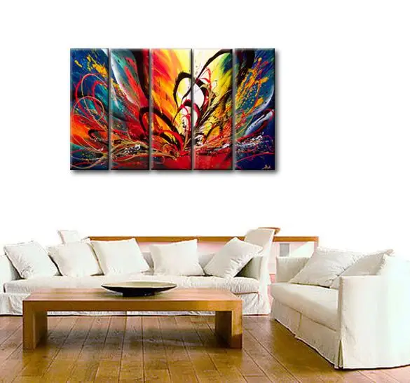 Colorful canvas painting for bedroom fashion picture of color meaning