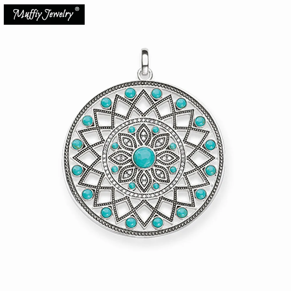 

Blue Stone Pattern Ornament Pendant,TS Style Soul Fashion Good Jewelry For Women,2019 Gift In 925 Sterling Silver,Super Deals