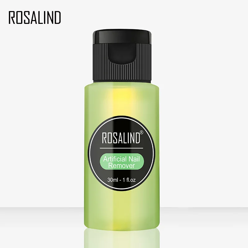 

ROSALIND Nail Polish Remover Cleaner For Nails Gel Soak Off Lint Free Wipes 30ml Varnish Remover For Manicure Lacquer Degreaser