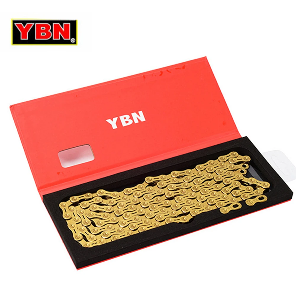 Top YBN Ultralight 9 10 11 Speeds Bicycle Chain SLR Gold Hollow MTB Road Bike Chain for Shimano/SRAM/Campanolo System 0 Top YBN Ultralight 9 10 11 Speeds Bicycle Chain SLR Gold Hollow MTB Road Bike Chain for Shimano/SRAM/Campanolo System 0