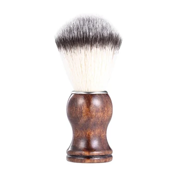 

Beard Shaving Brush Shaving Dusting Tool Men Wooden Handle Nylon Hair Shaving Razor Cleaning Tool Facial Beard Cleaning Brush