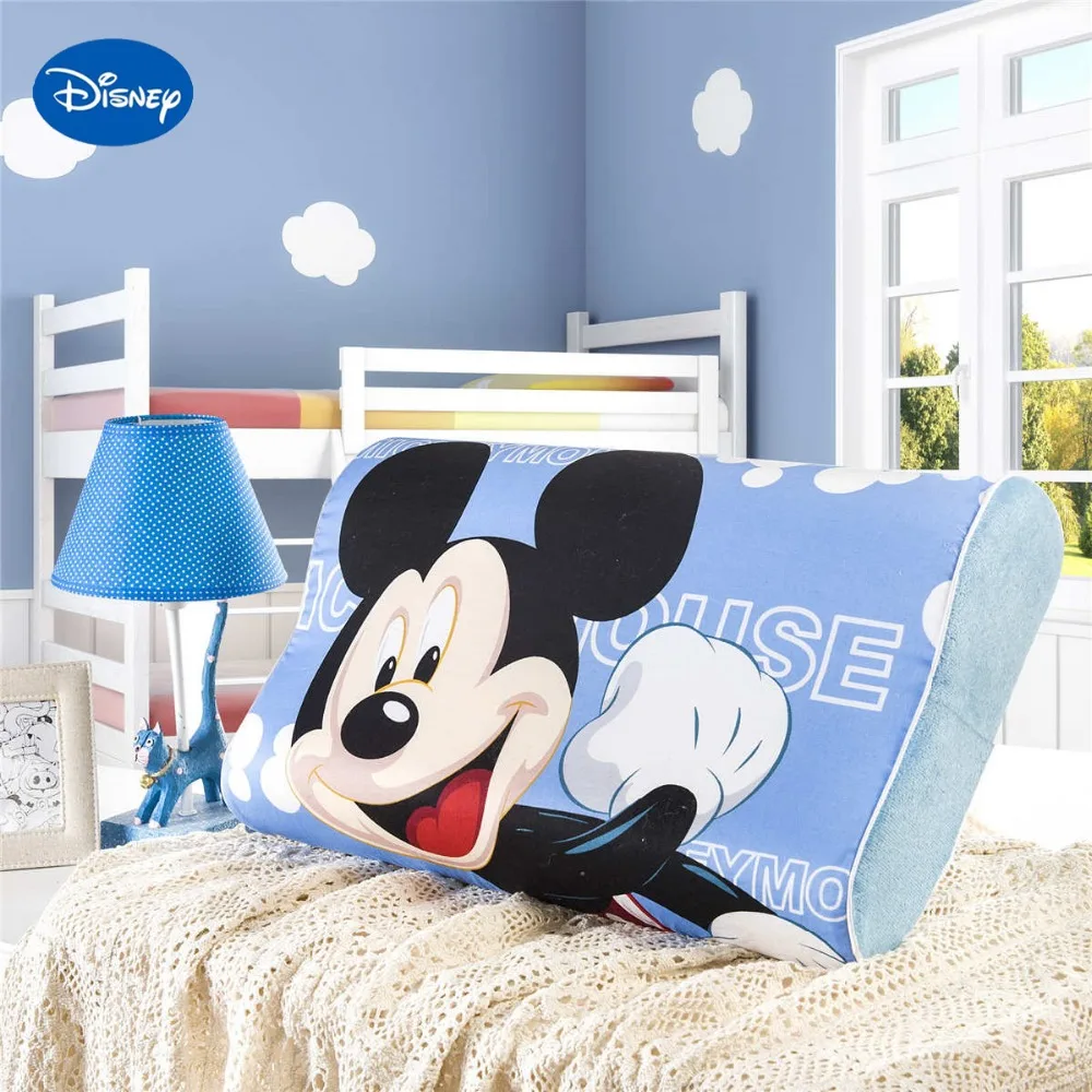 Синие яркие цветные подушки с изображением Микки Мауса, 50x30 см, украшение для спальни, постельное белье для дома для мальчиков, медленный отскок, пена для сна