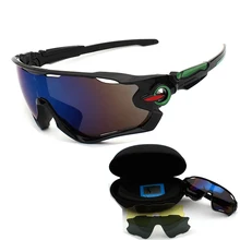3 Lens Cycling glasses 2017 Men Polarized Cycling Eyewear Hot Sale Bike Bicycle Goggle MTB Outdoor Sports UV 400 Sunglasess