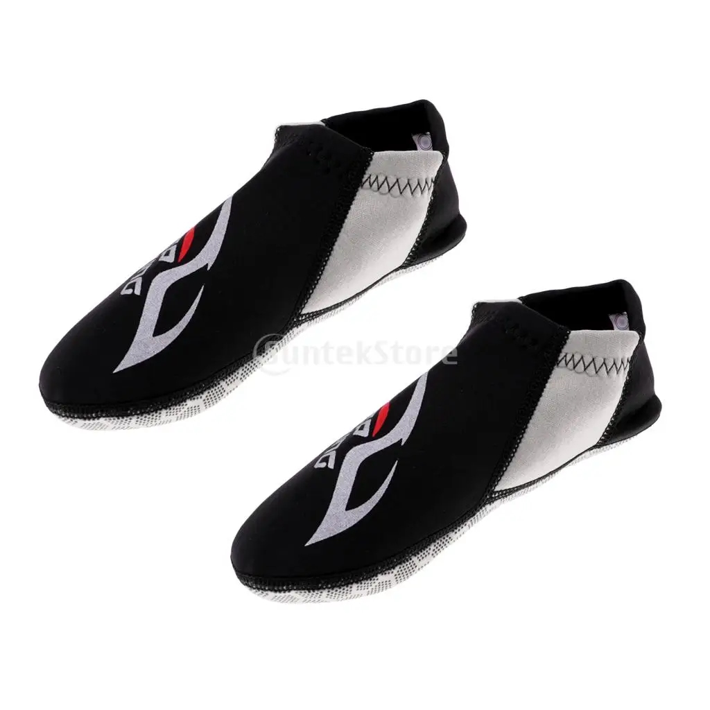 3mm Neoprene Scuba Diving Warm Socks Beach Swimming Surfing Snorkeling Kayak Water Sports Shoes Boots Equipment XS-XL Gray Black