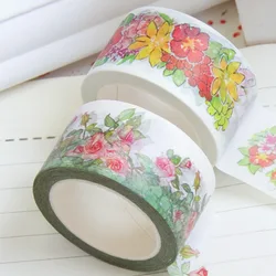 Ruban de masquage Rosa Multiflora, 25mm x 5m, ruban Washi à fleurs colorées, papier de décoration pour bricolage, sans Trace 