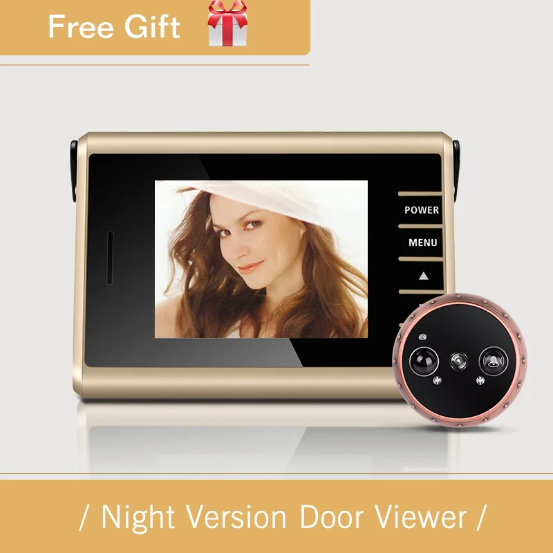

New PIR Motion Detection Auto Video Recording Door Peephole Camera 3.0" LCD Electronic Smart Peephole Door Camera With Doorbell