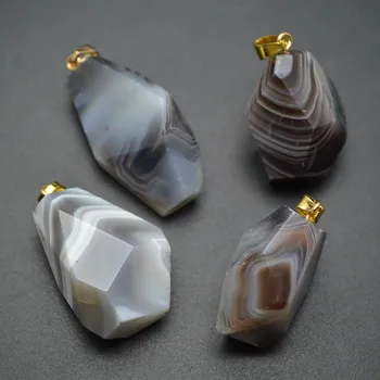 

Natural Persian Stone Surface Cutting Freeform Nugget Pendants