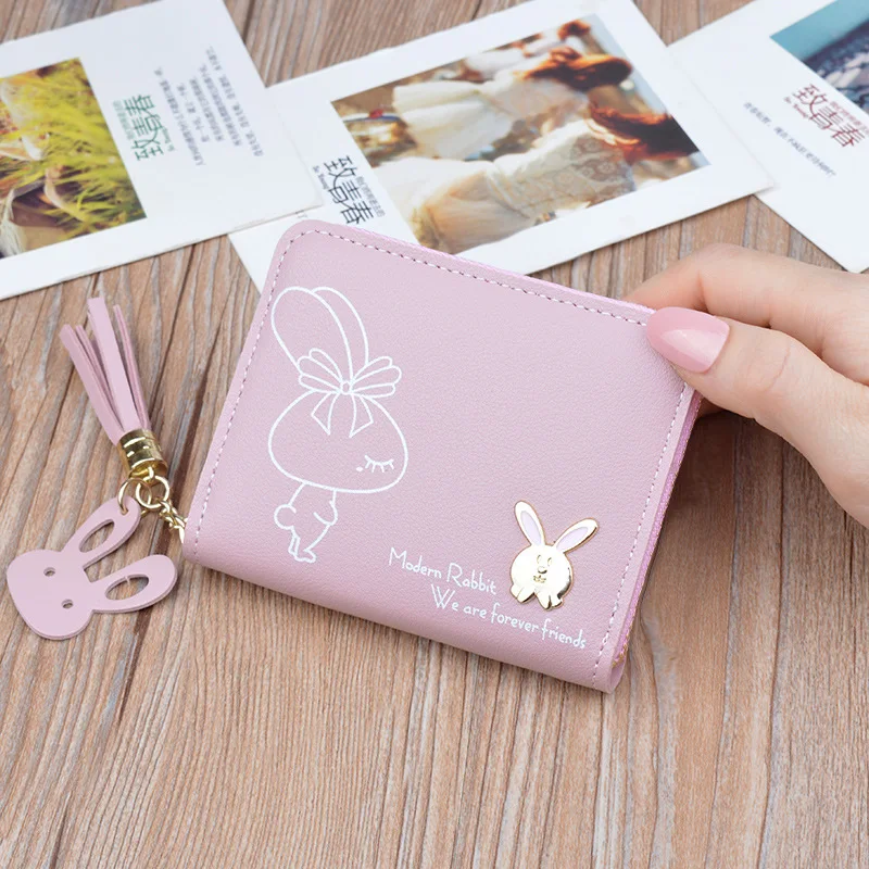 Women wallets  Leather Small Luxury Brand Famous Mini Women Wallets Purses Female Short Coin Zipper Purse Credit Card Holder 471