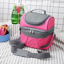 Портативный обед мешок высокое качество рюкзак с двойной молнией Модные женские Коробки для обедов Открытый Сумка для пикника