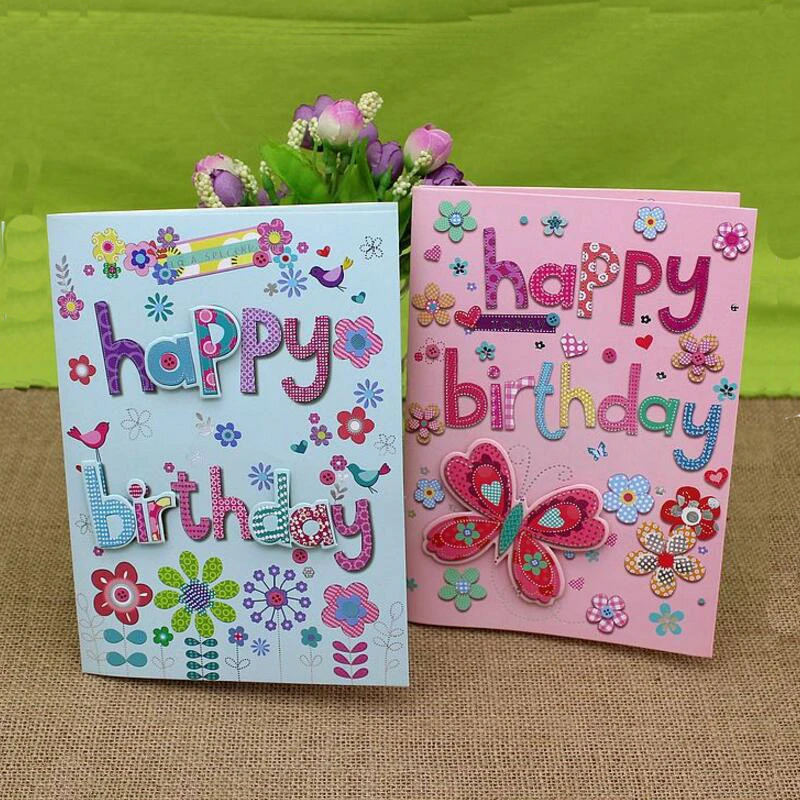 10 Pieces Lot 3d Lettres A La Main Musique Anniversaire Carte De Voeux Avec Enveloppe Joyeux Anniversaire Cadeau A Ami Carte Ensemble Livraison Gratuite Aliexpress