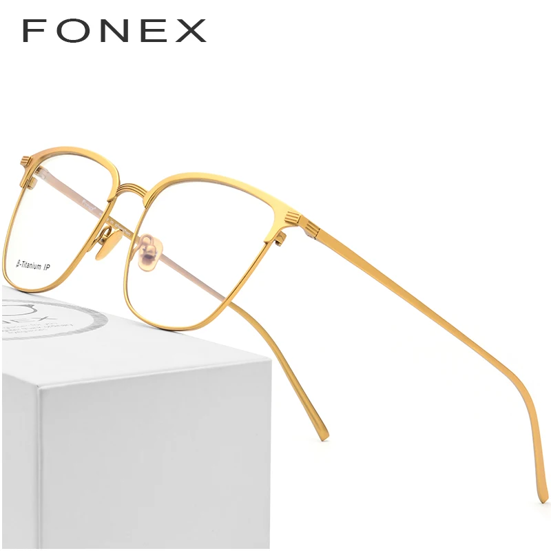 

Pure B Titanium Glasses Frame Men Square Prescription Eyeglasses Eyewear Vintage Myopia Optical Spectacles Eye Glasses for Men
