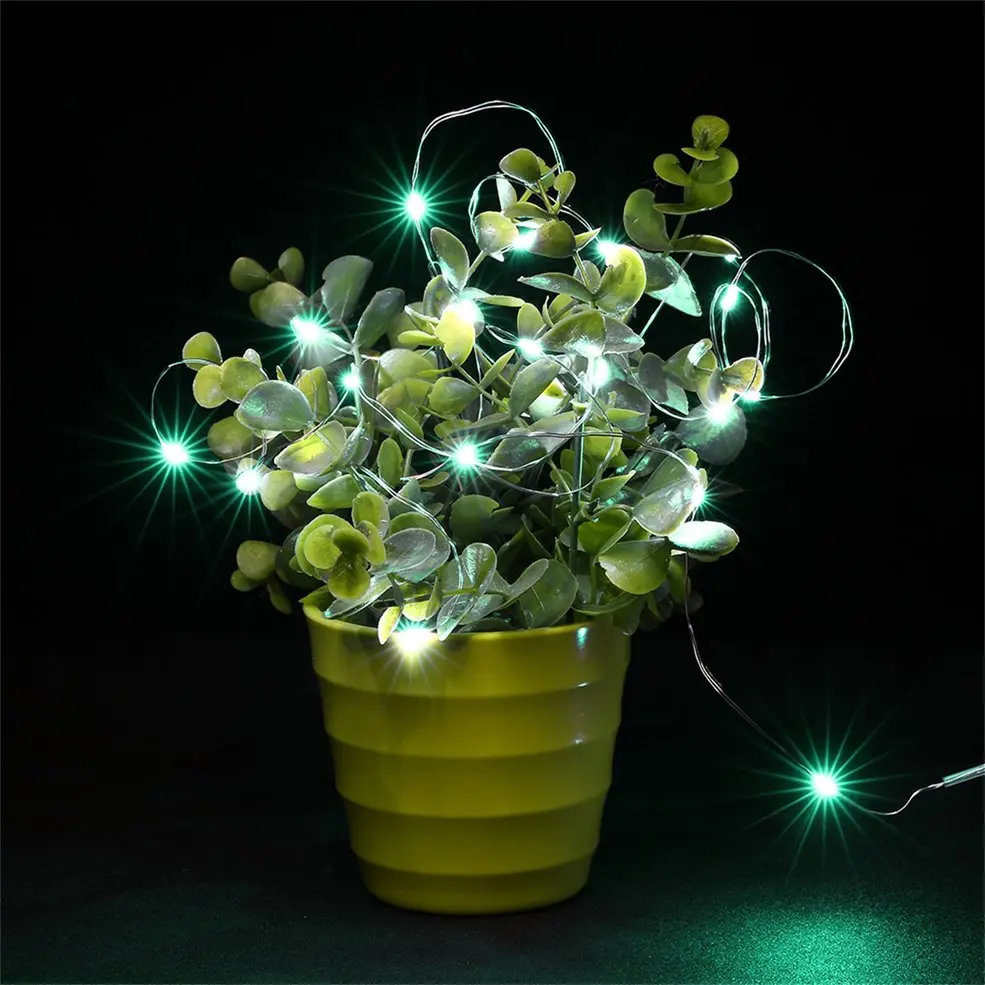 

10pcs Green Led Light High Efficient 10M 100 LED 3AA Battery Silver Wire Decorative String Light