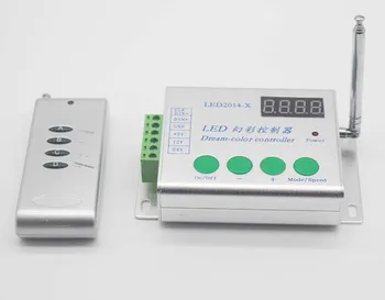 

LED dream color controller,support W2811/WS2812B/TM1804/INK1003/UCS1903 etc,2048pixels controlled;DC5-24V input