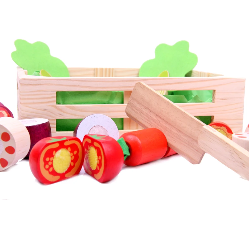 New Colorful Wooden Vegetables Combination Kitchen Toys for Pretend