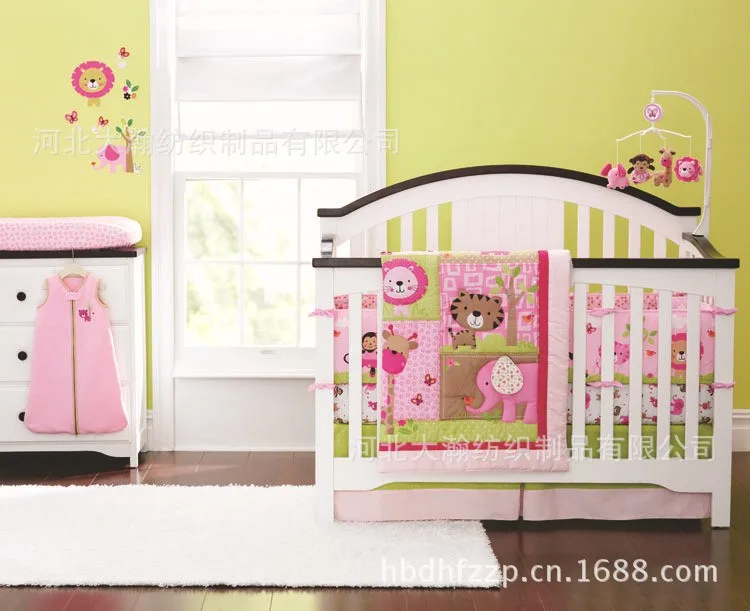Promotion! 4PCS Baby Bedding set Crib set bed kit Applique Quilt Bumper Fitted Sheet Skirt (bumper+duvet+bed cover+bed skirt) Promotion! 4PCS Baby Bedding set Crib set bed kit Applique Quilt Bumper Fitted Sheet Skirt (bumper+duvet+bed cover+bed skirt)