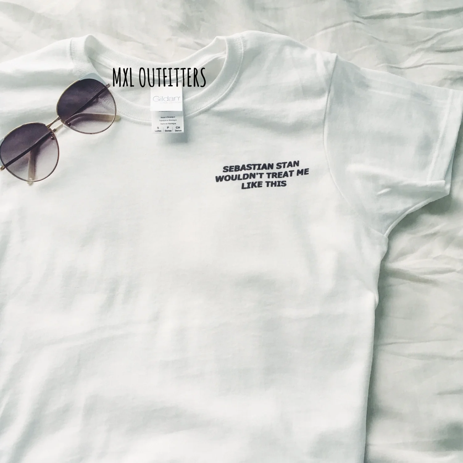 

HAHAYULE Sebastian Stan wouldn't treat me like this Lettering Printed Summer Fashion Women 100% Cotton Casual T-Shirt