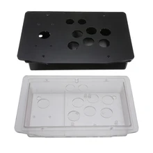 DIY Klar Schwarz Arcade Joystick Ersatz Acryl Panel Fall Griff Arcade Spiel Kit Robust Bau Einfach zu Installieren