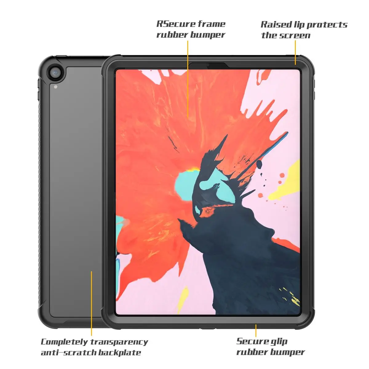 Чехол для планшета для iPad Pro 12,9 дюйма 2018 360 градусов Защита пылезащитный противоударный Анти-царапина Чехол для iPad Pro 12,9 "2018