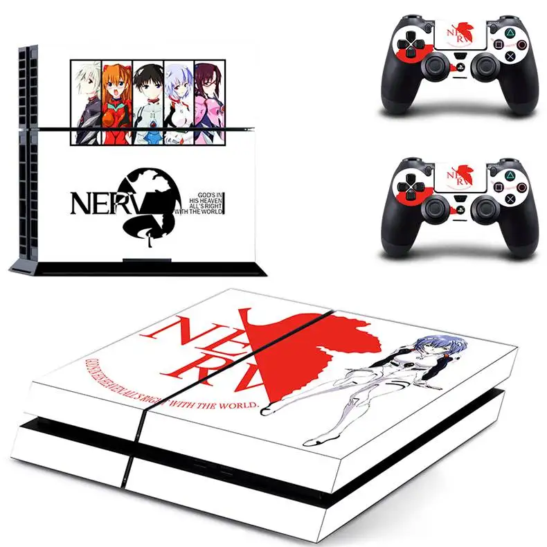 NEON GENESIS EVANGELION EVA Play Station4 ps4 стикер кожи для sony ps4 наклейки кожи консоли и 2 контроллера шкуры ps4 винил - Цвет: DPTM0598