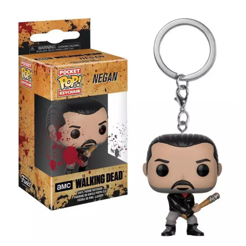 FUNKO POP The Walking Dead Рик Неган Дэрил Диксон Карманный Брелок ПВХ фигурка коллекционная