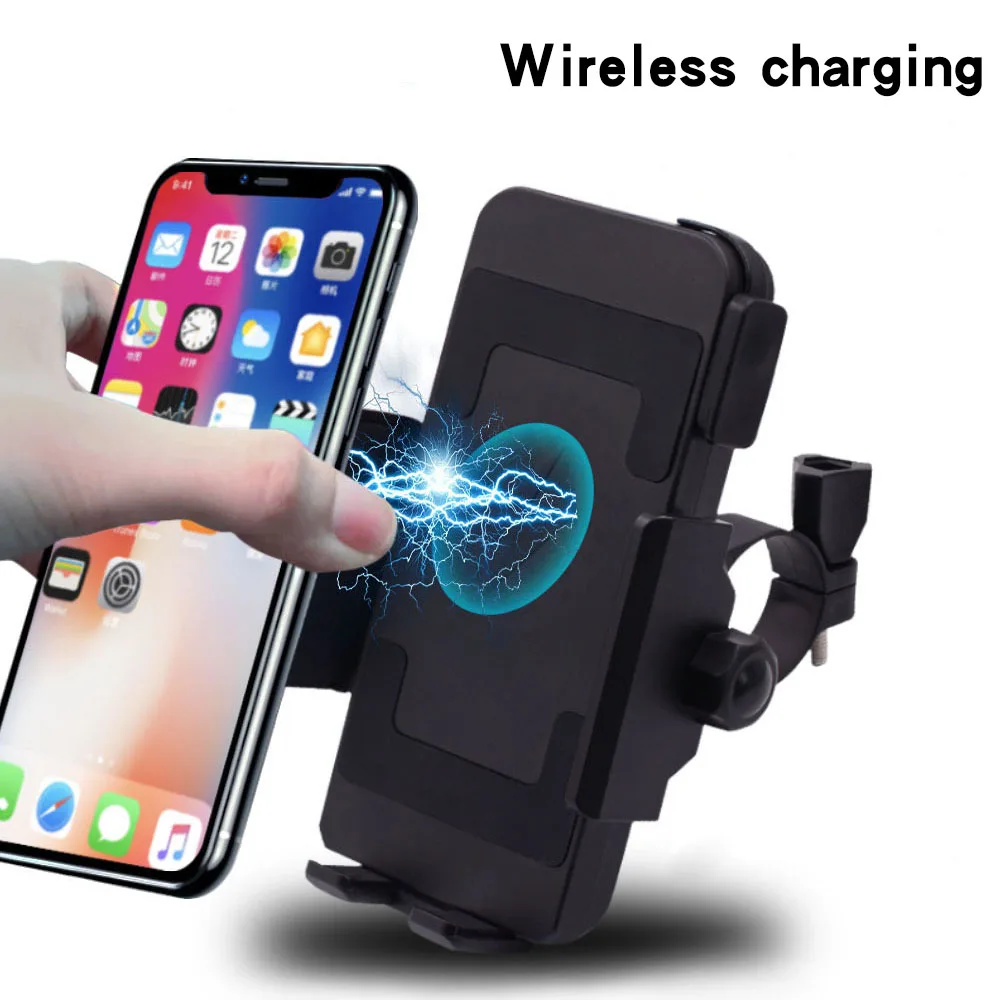 2019 Motorcycle Phone Holder Qi Wireless Charger Motorcycle Charger