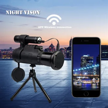 

Digital powerful infrared night vision telescope Monocular 40X60 Zoom Monocular for Smartphone with tripod