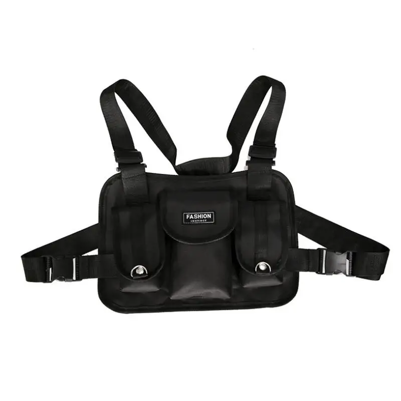 

2019 fashion chicken chest rig waist hip hop streetwear functional tactical chest cross shoulder bolso West capacity travel bag