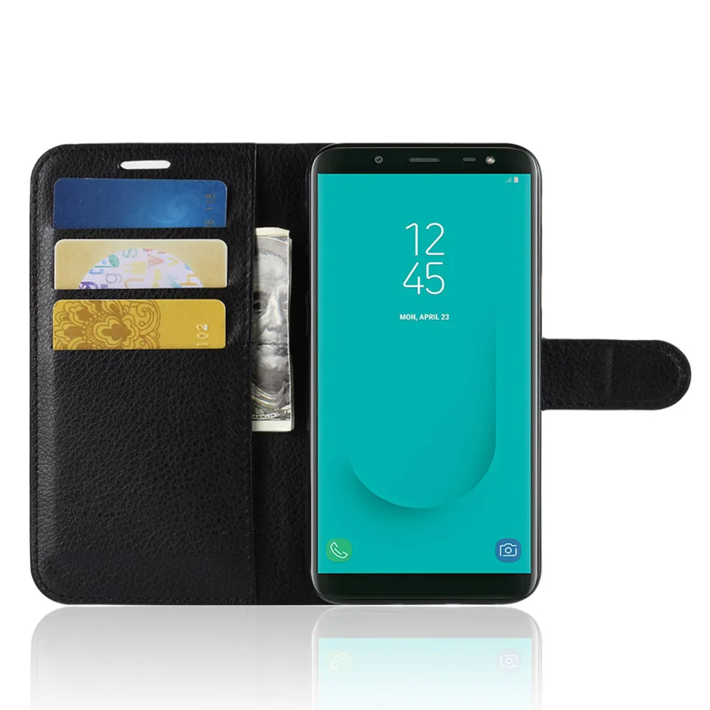 Роскошный футляр для телефона Funda Samsung J6 2018 J600F J600 SM Coques с откидной крышкой