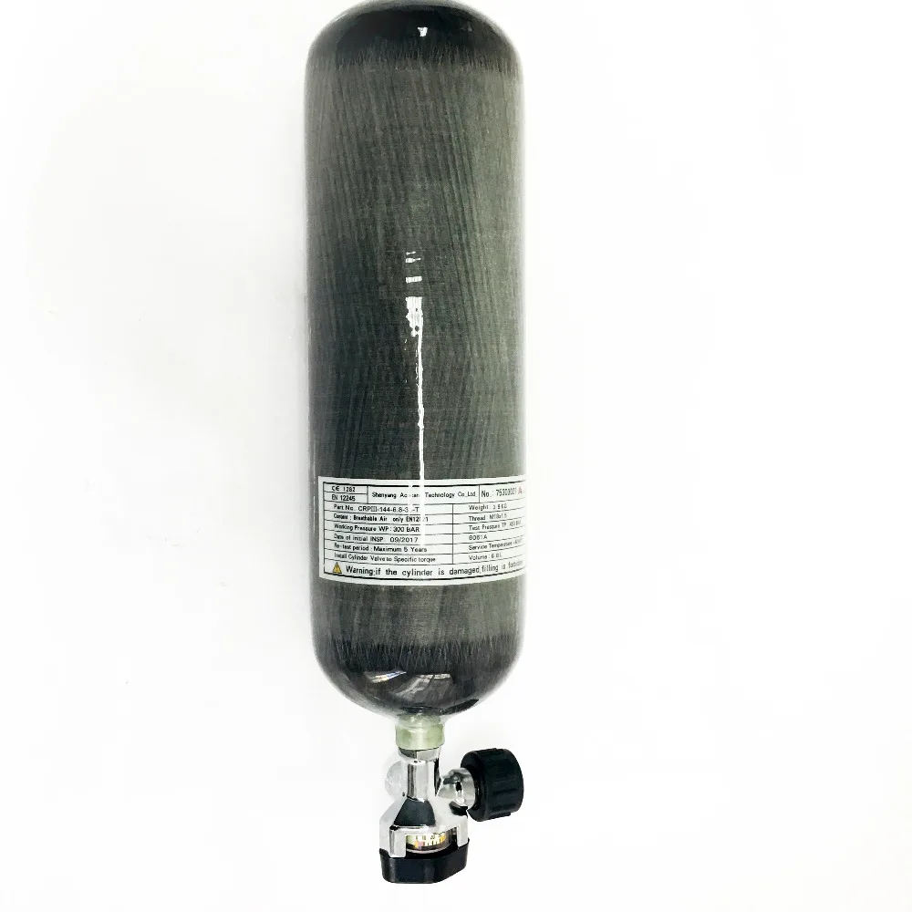 

AC16821 from China 6.8L SCBA Carbon Fiber Cylinder for Paintball Tank 4500Psi with gauged valve Gun Shooting TargetDrop Shipping