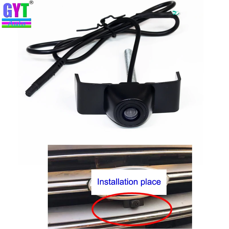 

Night vision CCD Car front view camera for Ford Edge 2015 2016 front positvie forward camera parking assist waterproof