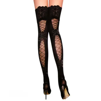 

hirigin Details about Sexy Lady Women's Sheer black Lace Top Thigh-Highs Stockings Belt Suspender female Stockings