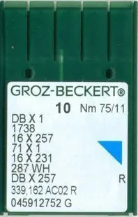 100 pcs/lotgroz-BECKERT Швейные иглы DBX1 Размер 9-22