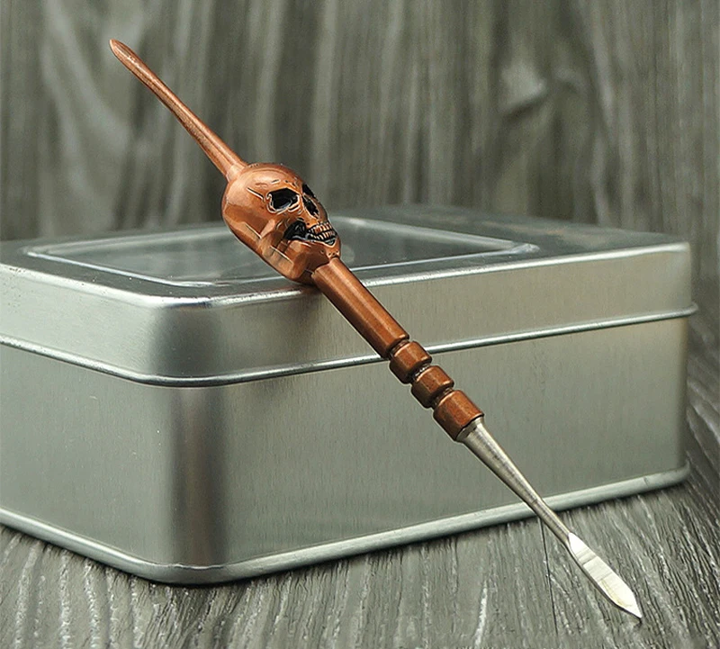 Череп дизайн воск Dabber инструменты 120 мм в разобранном виде Dab Jar инструмент