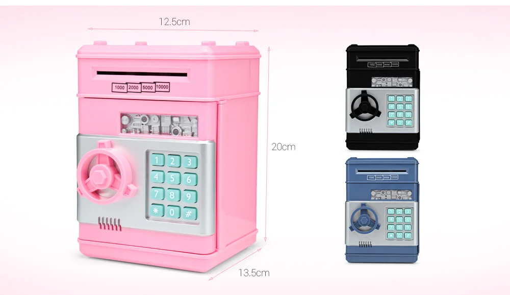 Saving Bank ATM Money Box Electronic Password Chewing Coin Cash Deposit Machine