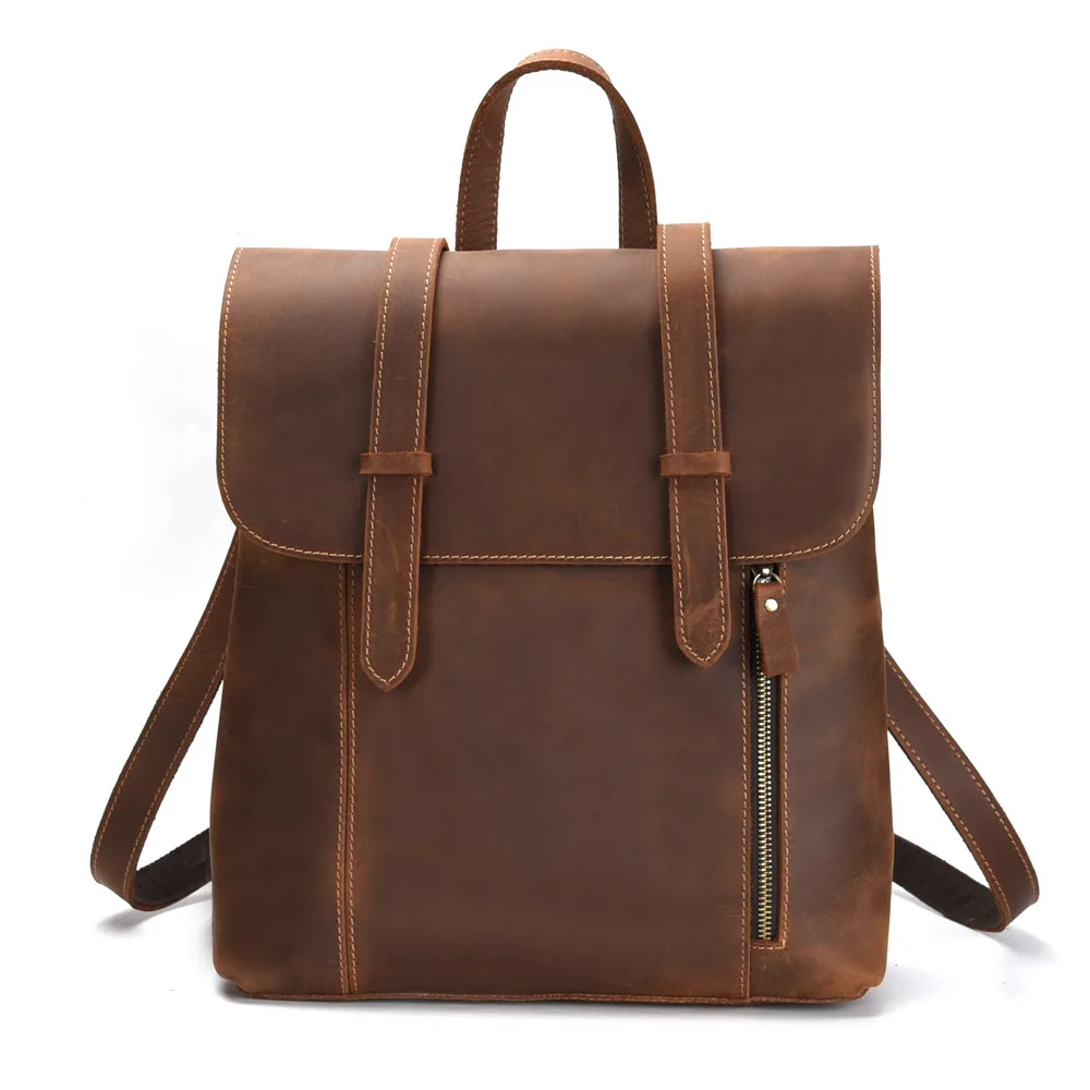 

Man Woman Backpack Genuine Leather High Capacity School Bag Shoulder Bag For Men Male Female Simple Style Business Travel Gifts