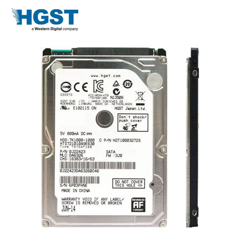 Hitachi HGST 500GB 7200RPM THIN 2.5 7mm SATA3 6Gb/s Laptop Hard Drive Model Z7K5 