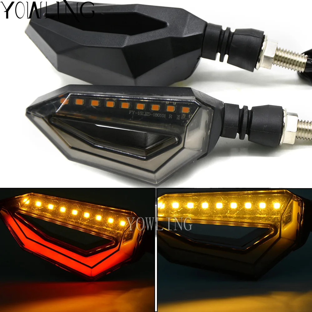 1Pcs 8mm Motorcycle Parts Double Side 12V LED 3wire Turn Signal Blinker Indicators Light Lamp For Kawasaki Suzuki Honda Yamaha