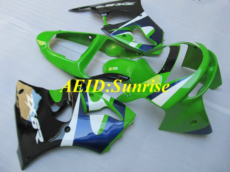 

Motorcycle Fairing kit for KAWASAKI Ninja ZX6R 98 99 ZX 6R 1998 1999 zx6r 98 99 ABS green blue black Fairings set+gifts KB05
