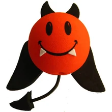 Черные крылья красный демон длинный хвост белый Ангел маленький восхитительный мультфильм кукла антенна Шар Воздушный Топпер украшение автомобиля украшение крыши