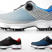 PGM обувь для гольфа мужская водостойкая дышащая нескользящая обувь шнурки спортивные биохимические обувь с принтом шипами обувь