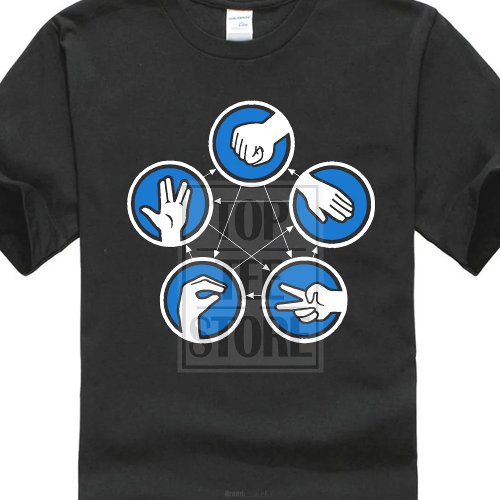

Big Black Paper & Rock Bang Theory T Shirt Sheldon Paper Cooper Stone Lizard