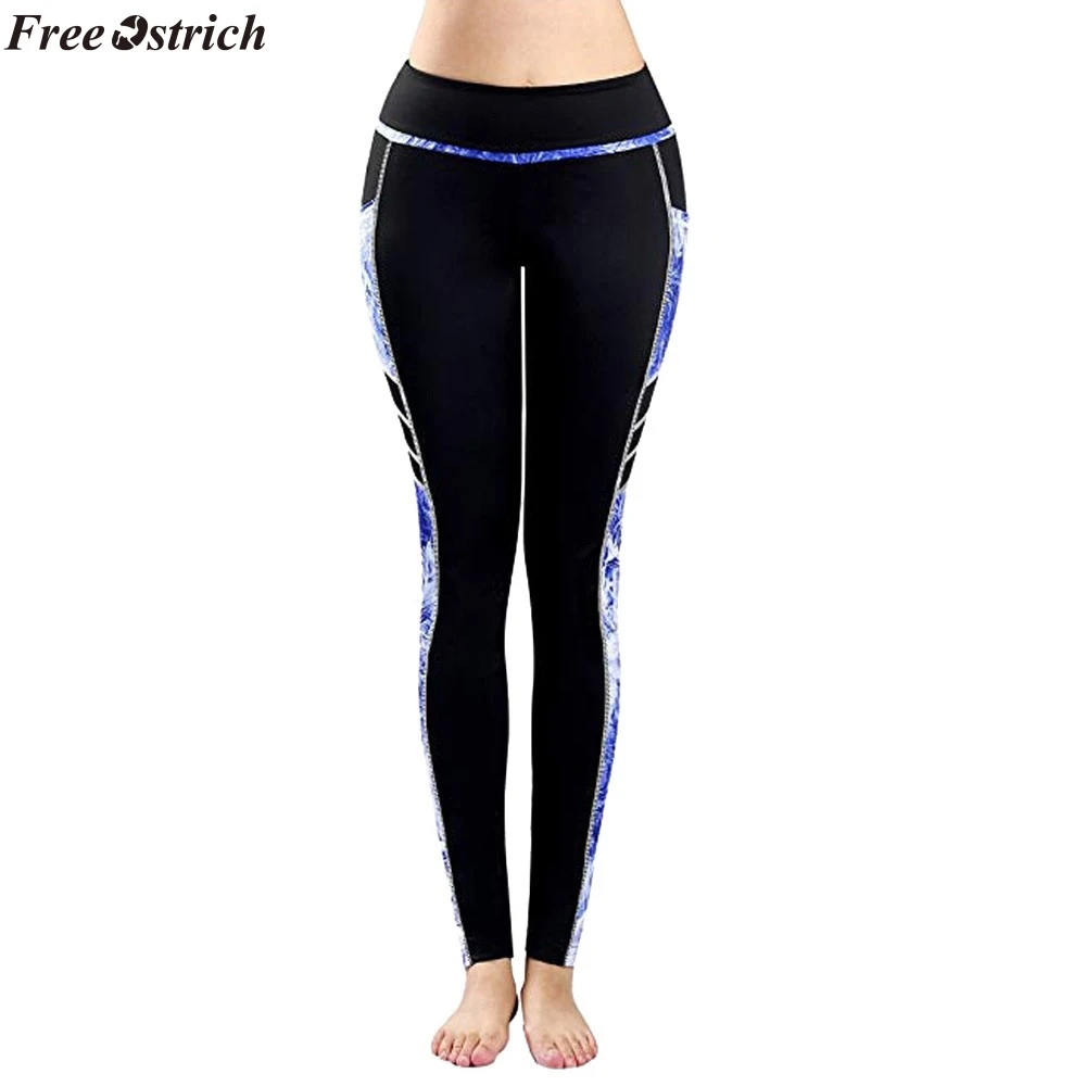 FREE OSTRICH women's stitching pockets high waist slim