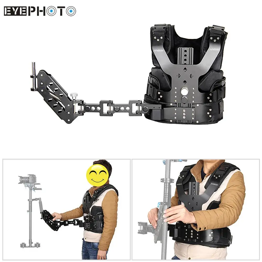 

Andoer B200-C1 Pro Video Studio Photography Vest Aluminum Alloy Load Vest Rig Support Shoulder Stabilization for Steadycam