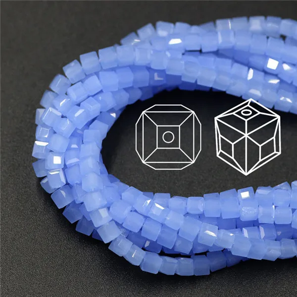 blue jade Чешские квадратные разделитель со стразами бусины желтый 2/3 мм Гранёные с одной и плоские с другой стороны Стекло бисер кубической формы для рукоделие аксессуары ювелирные изделия - Цвет: blue jade