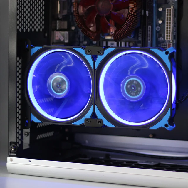 Extraordinary Offers Halo 12cm graphics card side blowing cooling fan, CPU, computer chassis radiator, PCI bit installation,2 fan / 3 fan combination