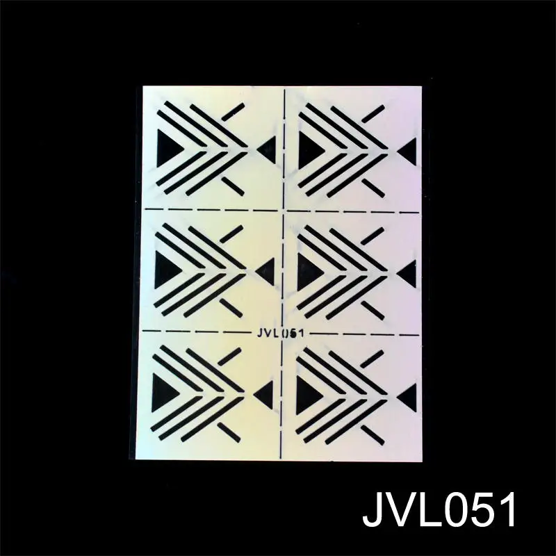 YWK 1 лист серебряный полый трафарет для ногтей наклейки рыбья чешуя узор DIY стемпинг ногтей покрытие руководство маникюрные инструменты - Цвет: JVL051